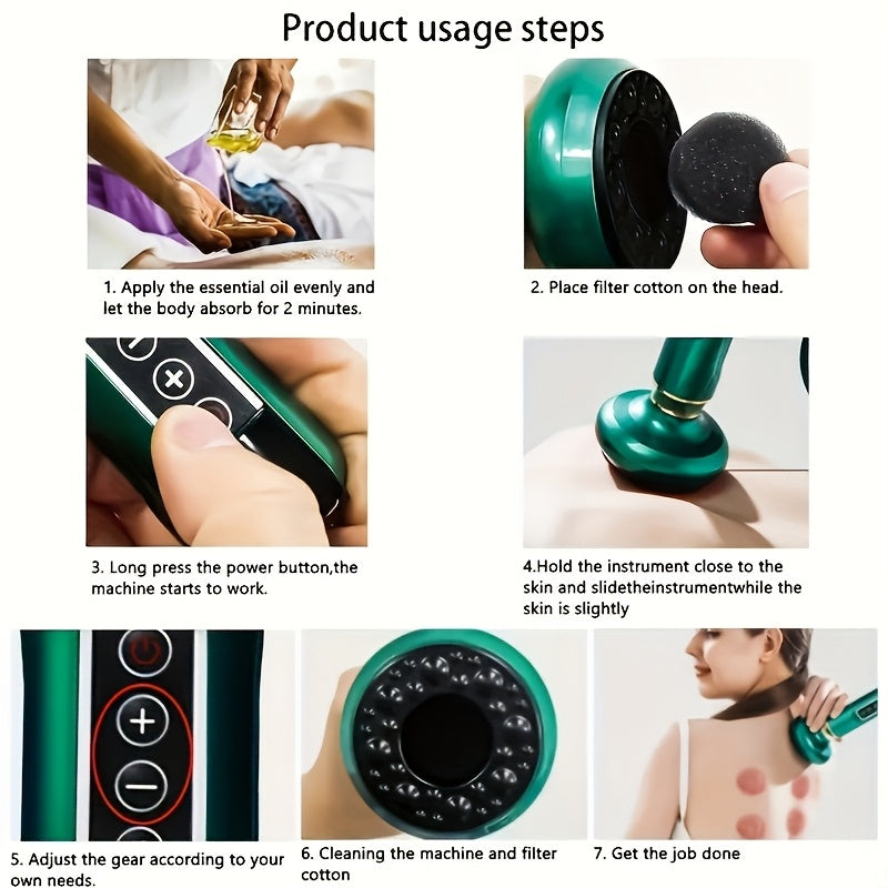Appareil de massage Gua Sha rechargeable USB – 6 vitesses